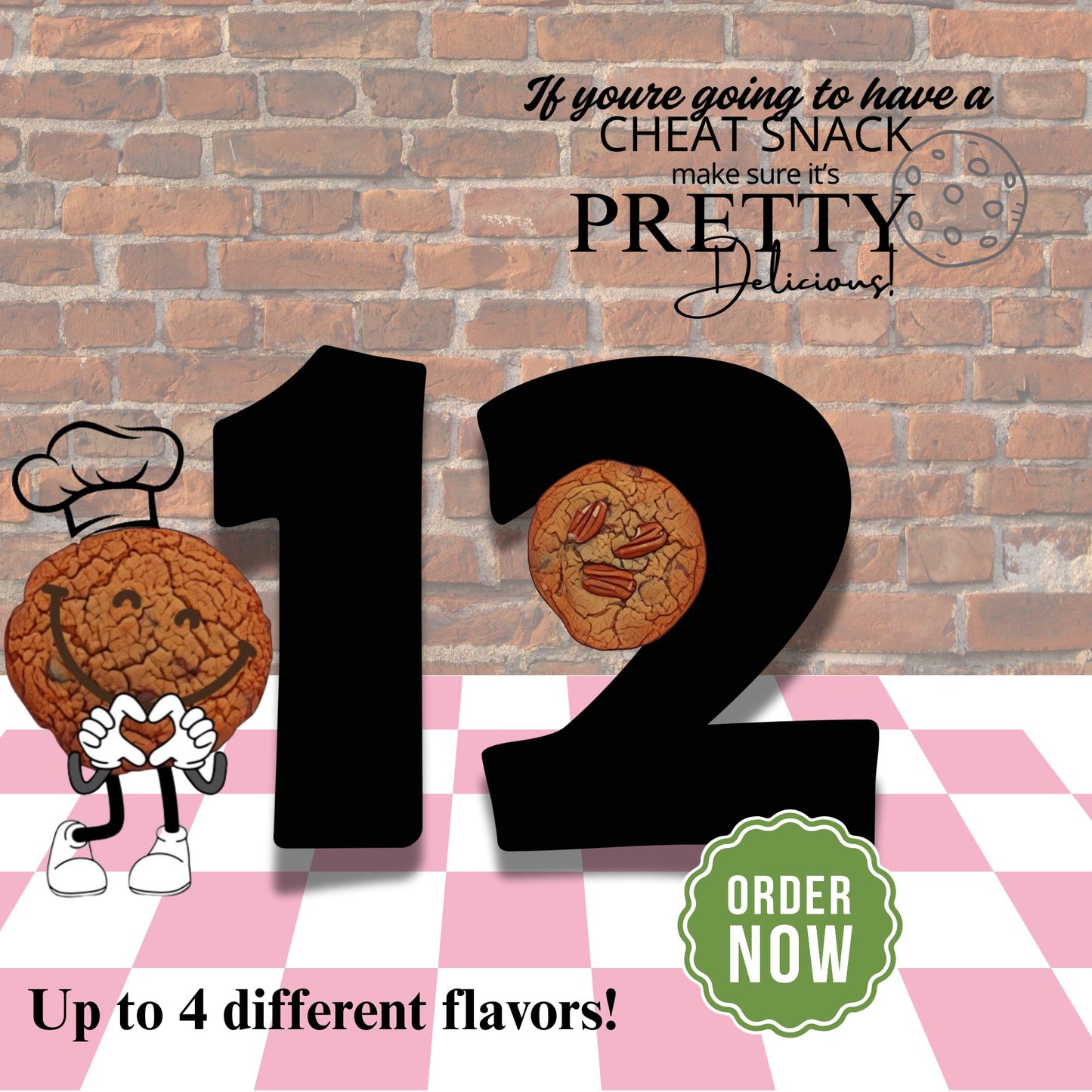 Twelve Pretty Delicious Cookies